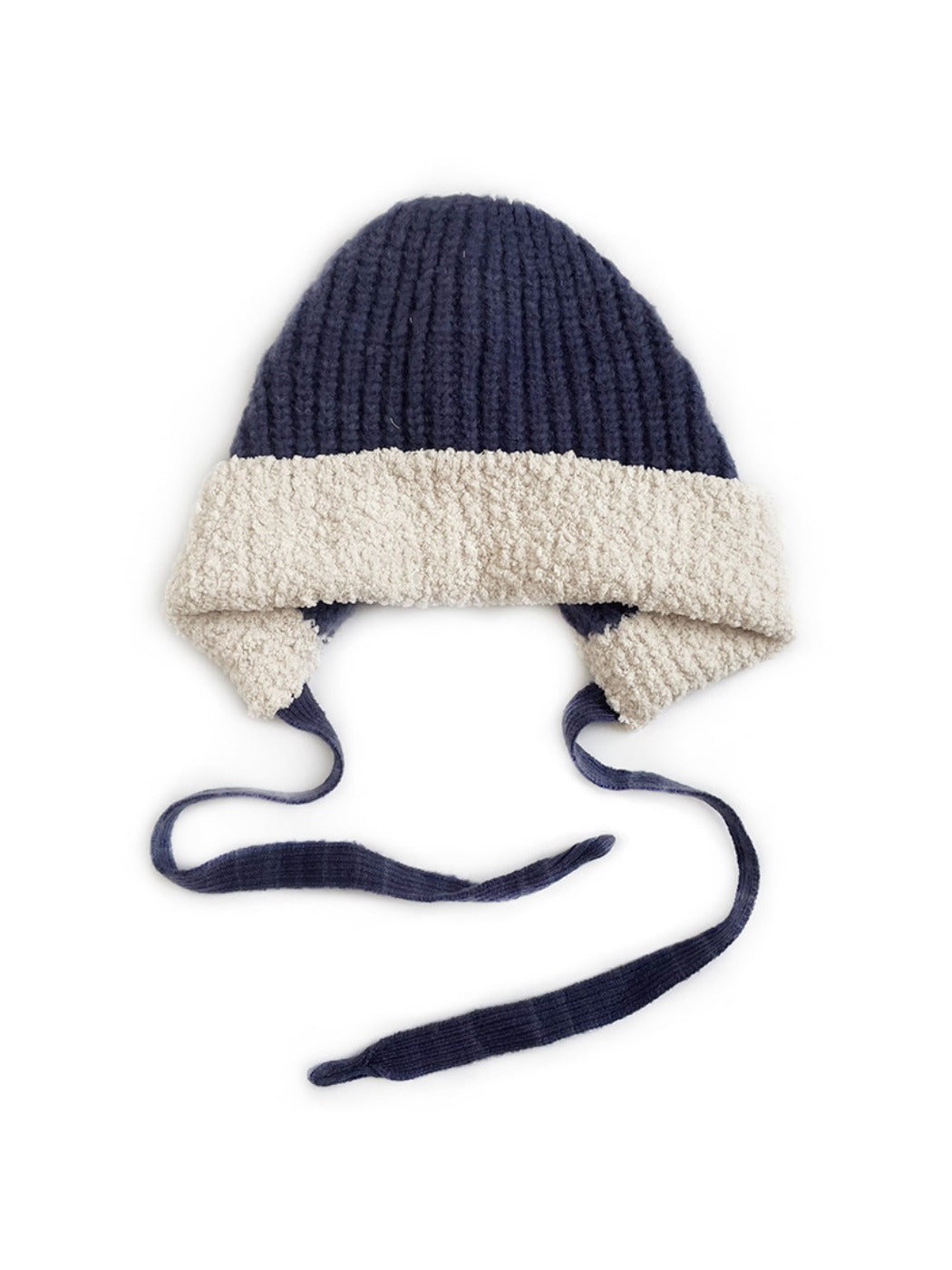 Haila - Knitted Beanie with Plush Trim &amp; Earflaps