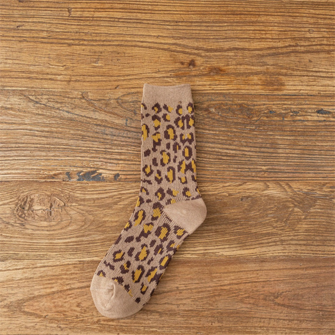 Rufia - Leopard Print Mid-Calf Socks