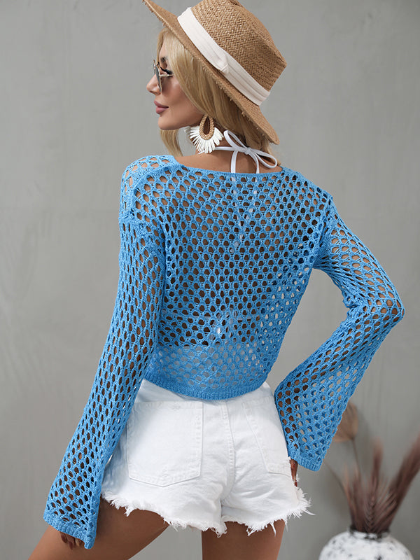 Original Casual Loose Hollow 5 Colors Sweater Top