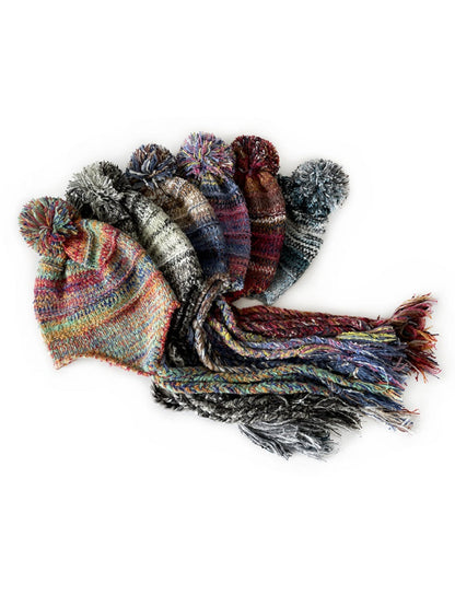 Haila - Women’s Colorblock Knit Earflap Beanie