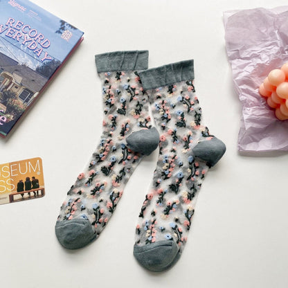 Rufia - Vintage Floral Crew Socks