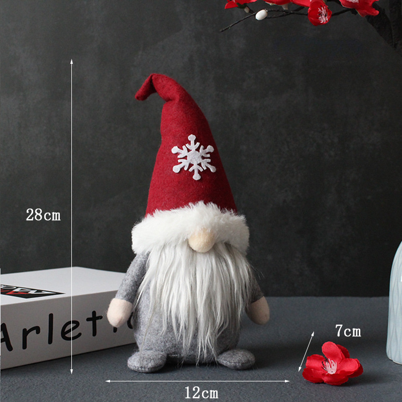 Hooded Faceless Doll Dwarf Santa Claus Plush Doll Decorative Ornaments