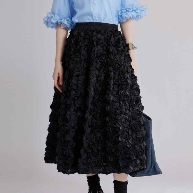 Floral Embroidered Skirt