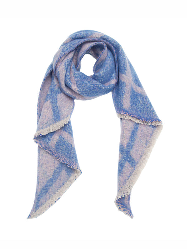 Fringed Keep Warm Plaid Shawl&Scarf