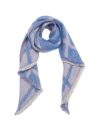 Fringed Keep Warm Plaid Shawl&Scarf