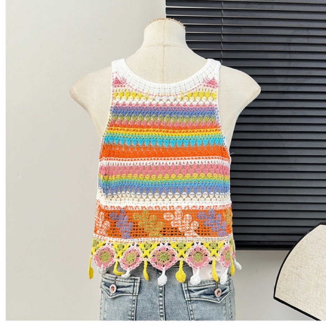 Vesty - Boho Colorblock Knit Vest- Comfortable &amp; Fit