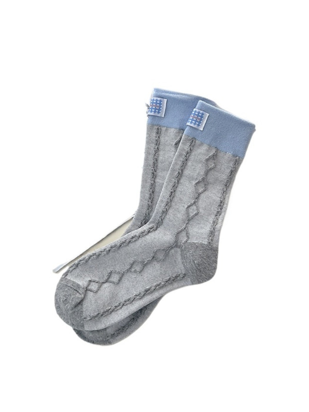 Rufia - Retro Simple Argyle Patchwork Mid-Calf Socks