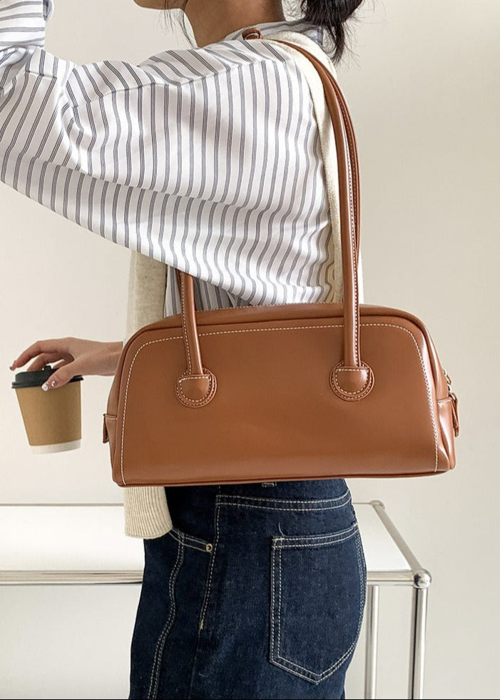 Mini Shoulder Bag Faux Leather Compact Design