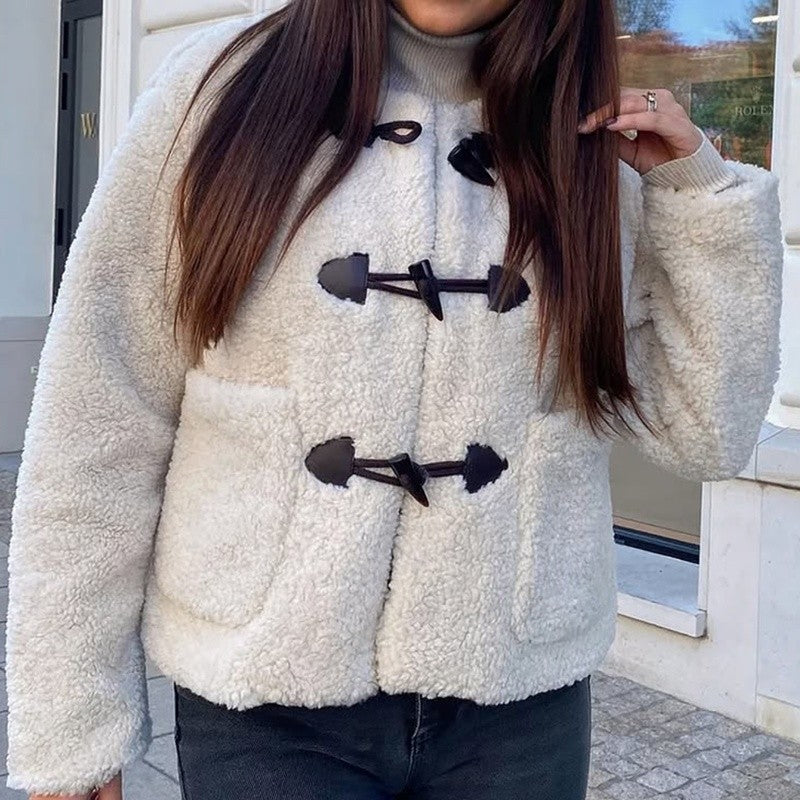Short Sleeve Plush Pocket Jacket