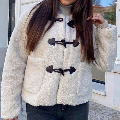 Short Sleeve Plush Pocket Jacket