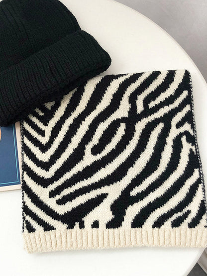Zebra Printed Split-Joint Stylish Warm Scarf