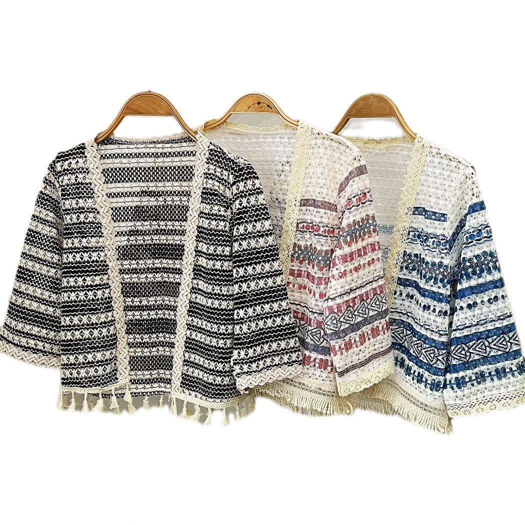 Crosa - Boho Knit Cardigan Cover-Up – Stylish &amp; Cozy
