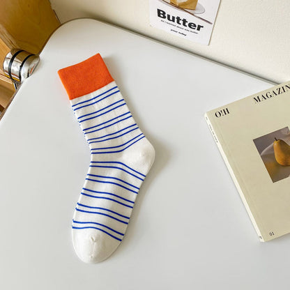 Rufia - Contrast Stripe Mid-Calf Socks