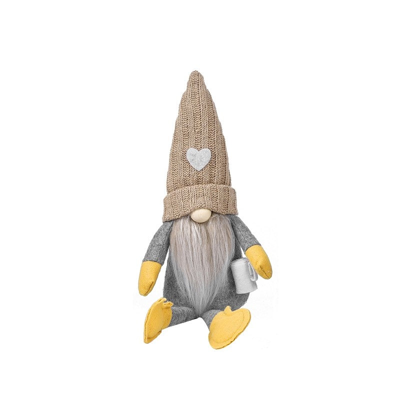 Knitted Heart Hat Plush Doll