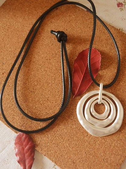 Retro Folk Style Literary Cotton And Linen Accessories Simple Loop Sweater Chain