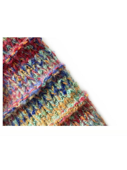 Haila - Women’s Colorblock Knit Earflap Beanie