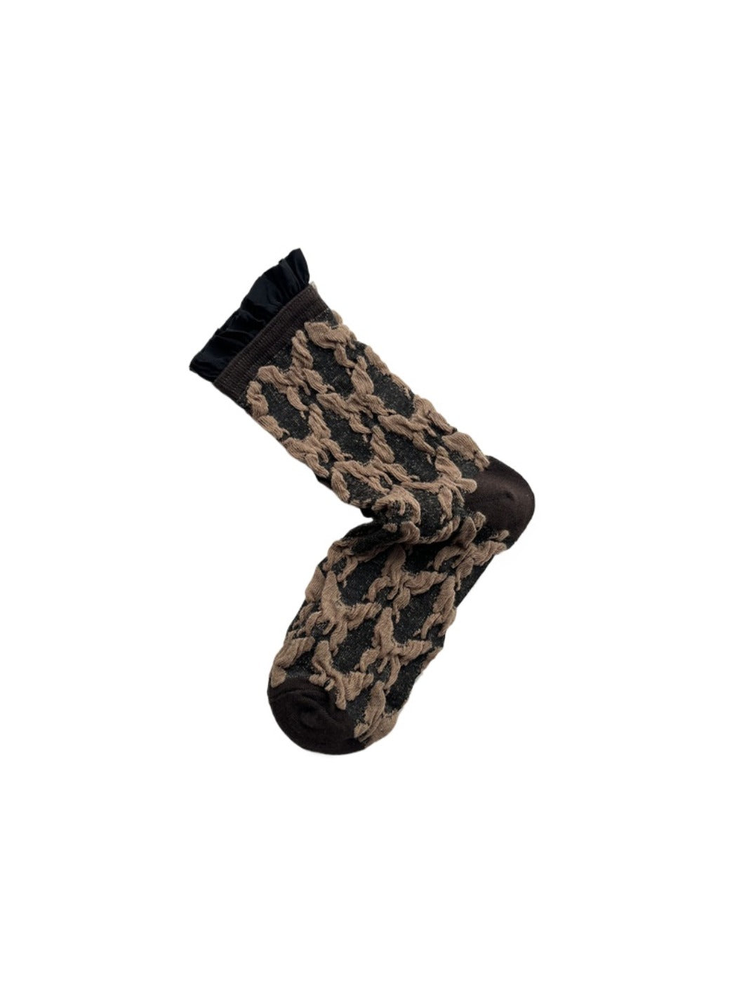 Rufia -  Butterfly Pattern Mid-calf Socks with Retro Style