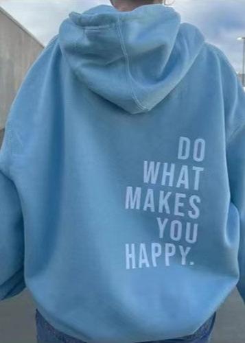 Loose Fit Hoodie Soft Fabric Inspirational Print
