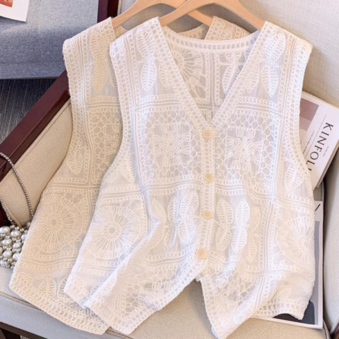 Crosa - Bohemian Crochet Sleeveless Vest