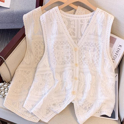 Crosa - Bohemian Crochet Sleeveless Vest