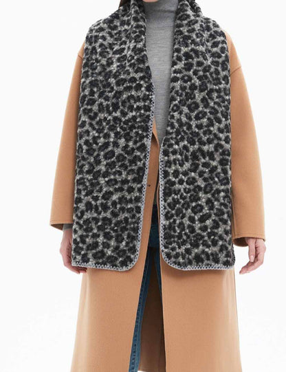 Winter Soft Cozy Leopard Print Warm Scarf