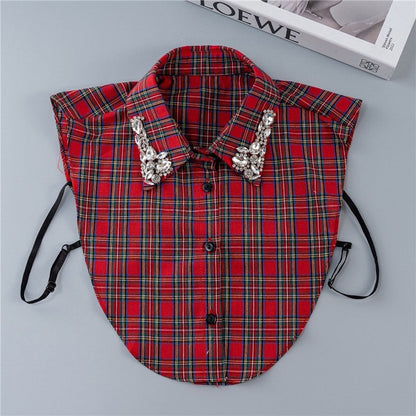 Diamond Studded Detachable Shirt Collar