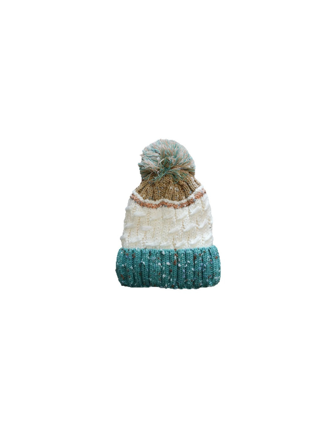 Haila - Speckled Knitted Beanie with Pompom