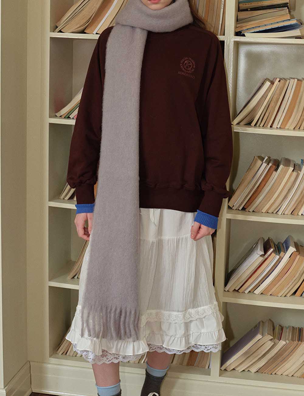 Winter Solid Color Soft Tassel Wool Blend Scarf