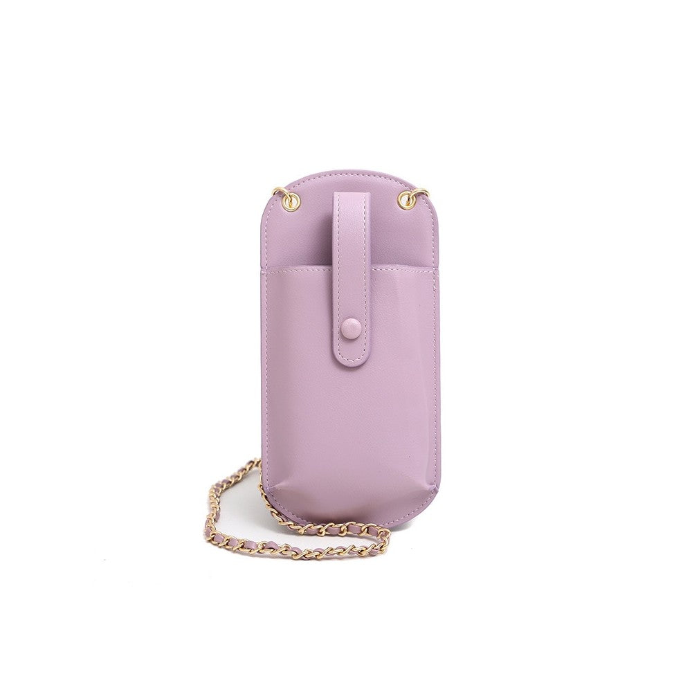Cute Small PU Leather Chain One Shoulder Cell Phone Crossbody Bag