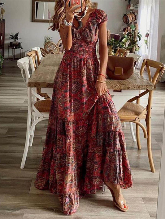 Sleeveless Floral Maxi Dress In Lightweight Fabric