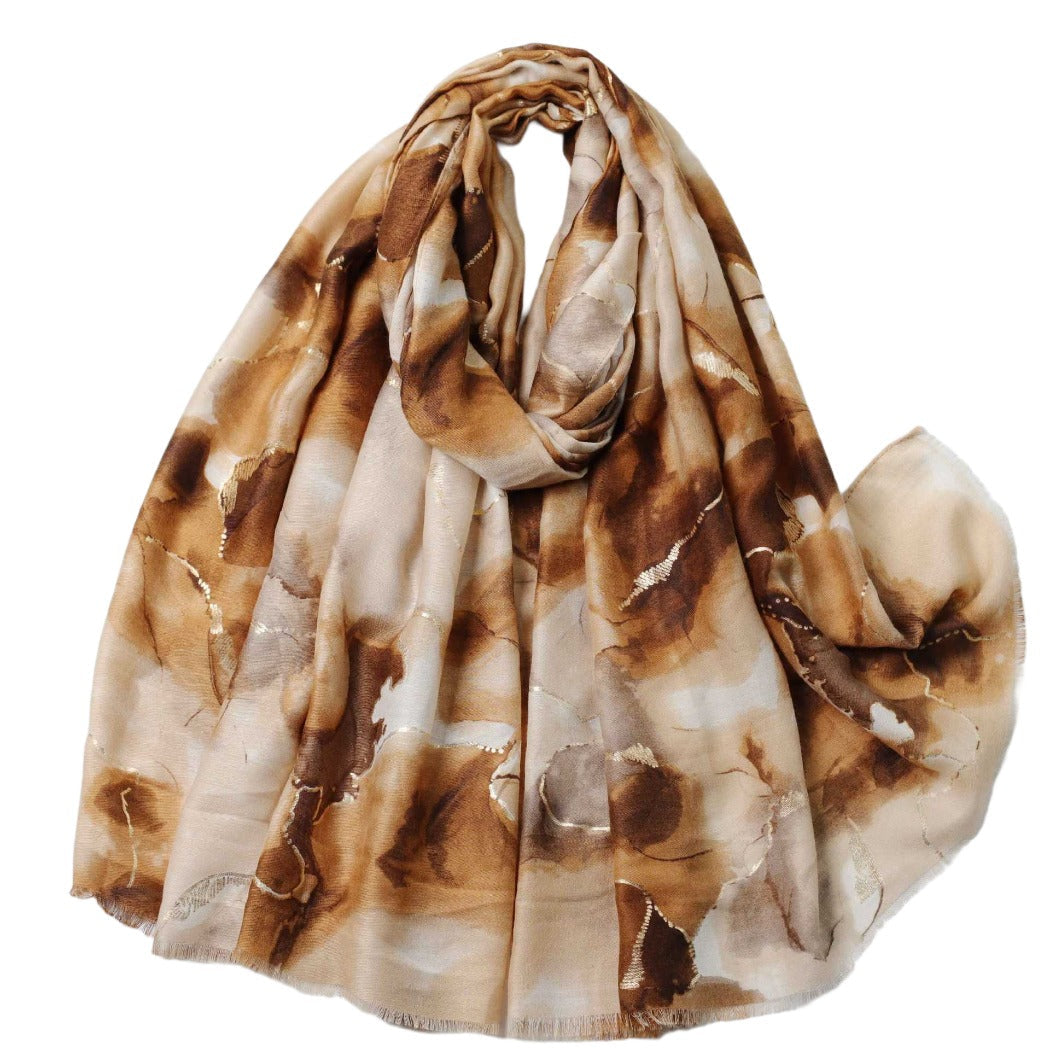 Scarvii -  Shimmer Print Scarf - Elegant &amp; Trendy