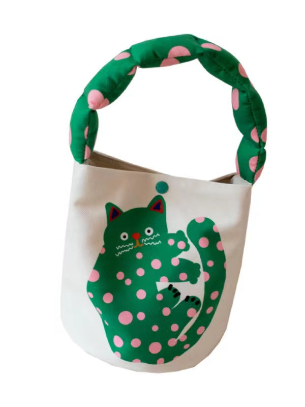 Cartoon Tiger Hand Bucket Bag