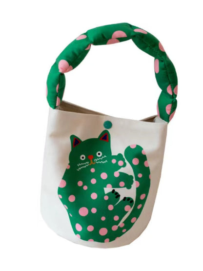 Cartoon Tiger Hand Bucket Bag