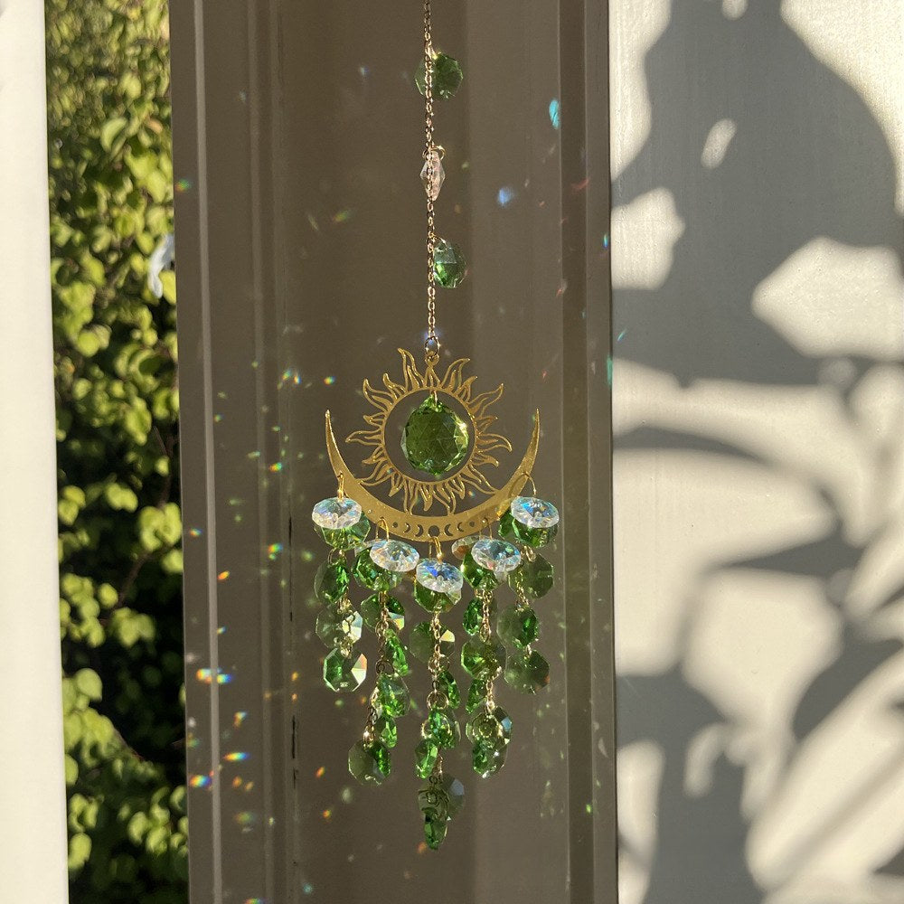 Sun Moon Colorful Crystal Hangings