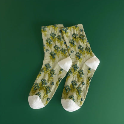 Rufia - Vintage Oil Painting Floral Socks