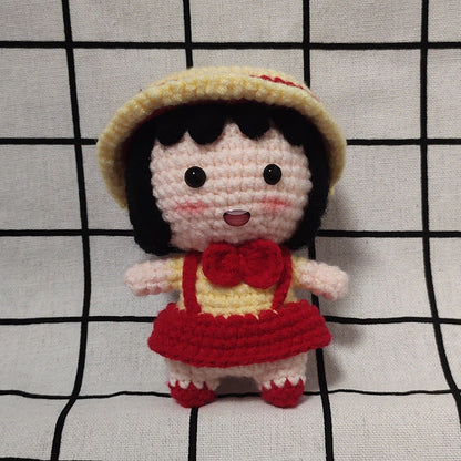 Cute Cherry Blossom Doll Crochet Bag Keychain