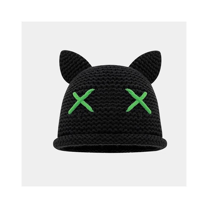 Thick Needle Cat Ear Knitted Hat