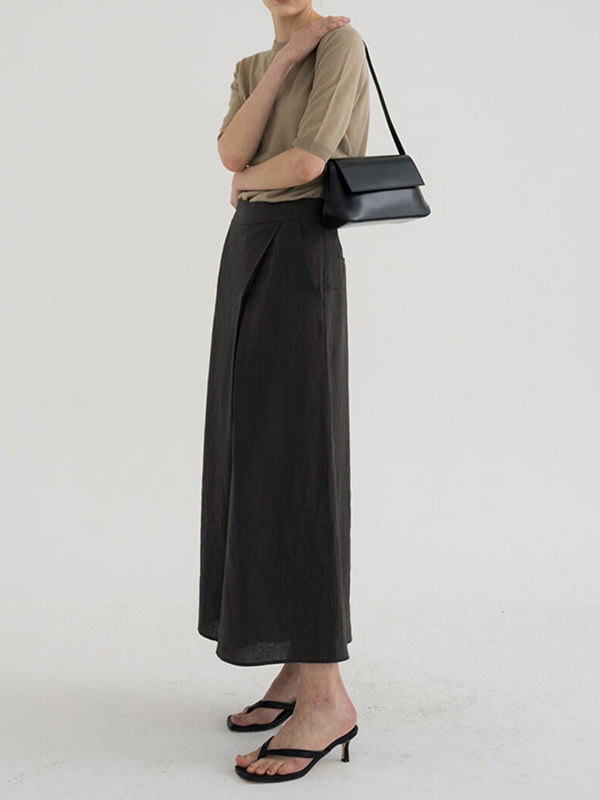 Loose Ninth Pants Solid Color Casual Pants Bottoms