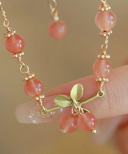 New Early Spring Sweet Cherry Brlet for Women Charm Bracelet Design