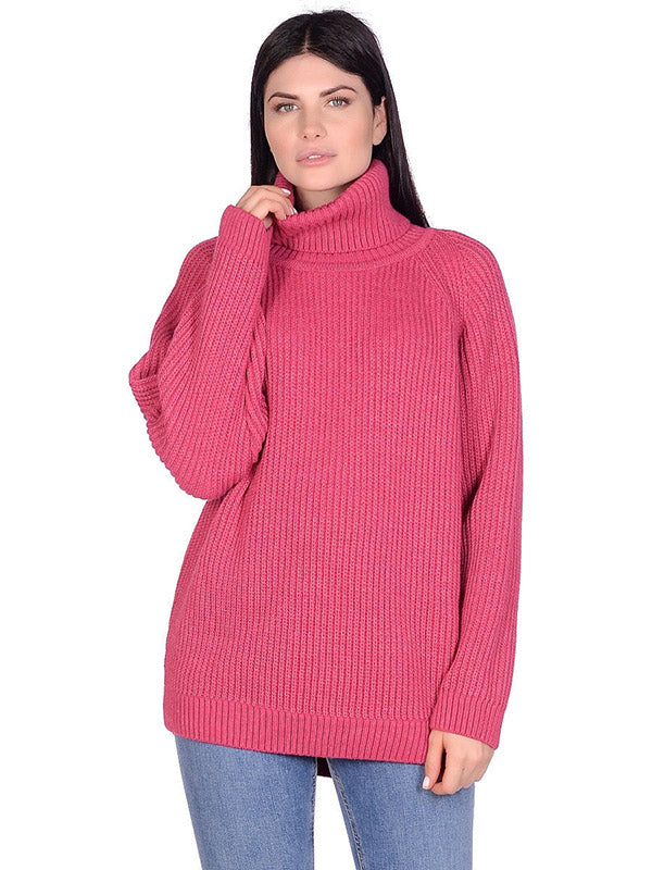 Casual 6 Colors High-Neck Long Sleeves Sweater Top