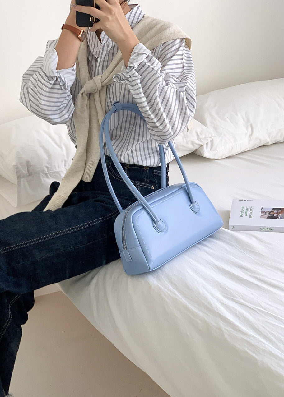 Mini Shoulder Bag Faux Leather Compact Design