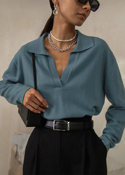 Soft Knit Polo Sweater In Plush Knit Fabric