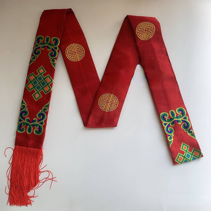 Unisex Tibetan, Nepalese, Tibetan-Style Costume Embroidery, Ethnic Minority Tibetan Robes, Tibetan Skirts, Fringed Belts, Waist Ornaments