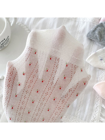 Rufia - Floral Mesh Summer Socks - Feminine &amp; Breezy