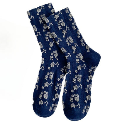 Rufia - Women's Floral Print Mid-Calf Socks - Vintage &amp; Classic