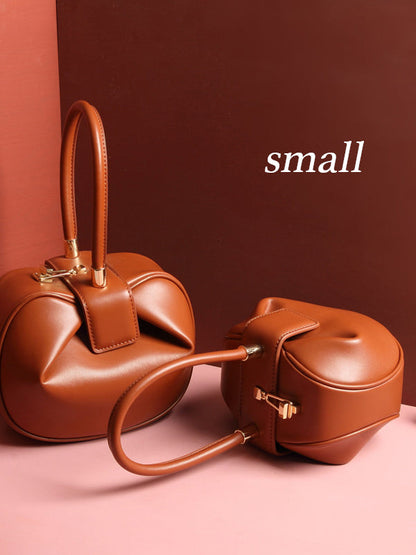 Retro Fashion Solid Color Three-Dimensional Handbags