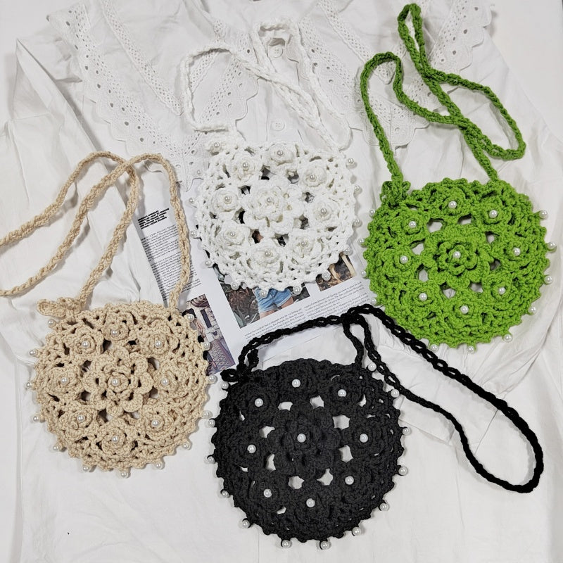 Crochet Granny Square Bag Hand Hook Hollow Bag