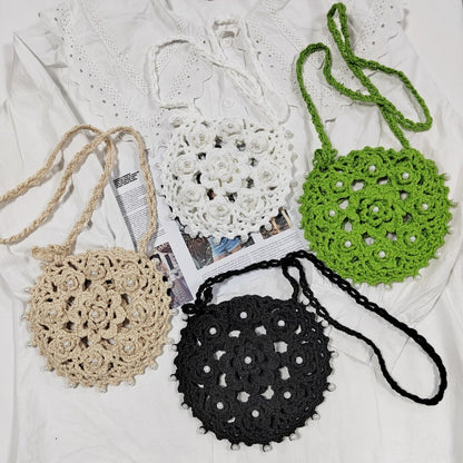 Crochet Granny Square Bag Hand Hook Hollow Bag