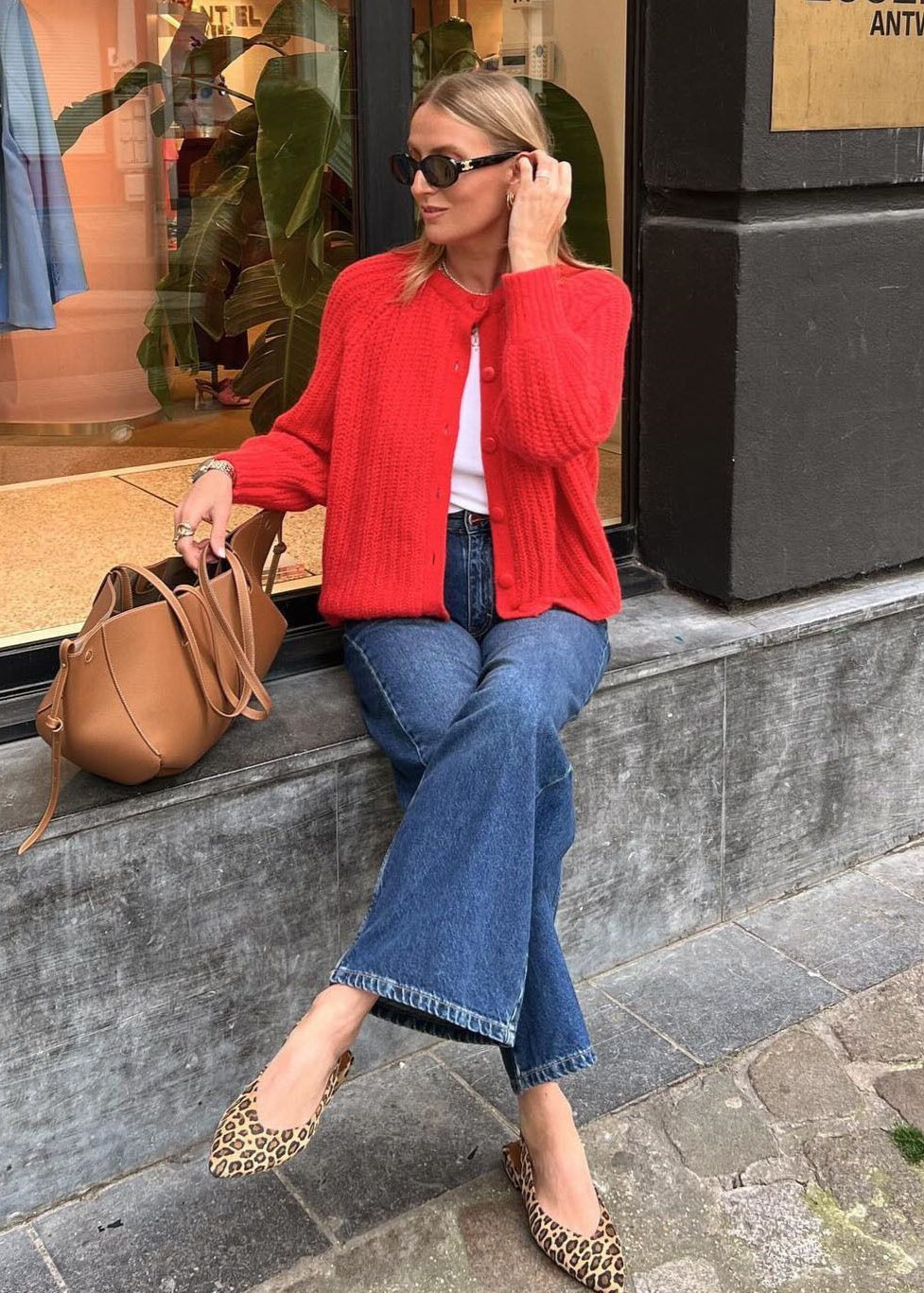 Knit Button Up Cardigan Soft Breathable Fabric
