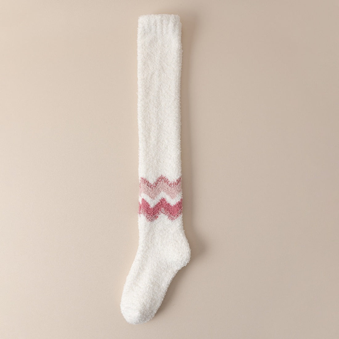 Rufia - Wavy Pattern Coral Fleece Long Socks